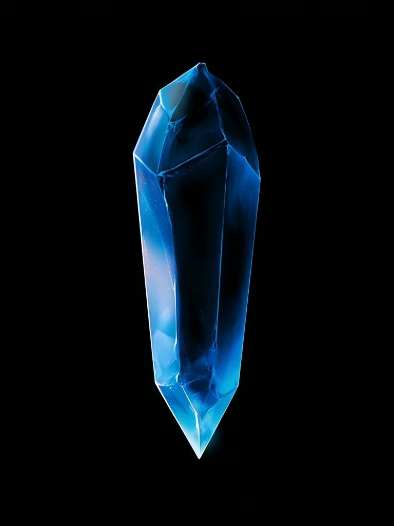 Blue Crystal Abstract Poster. poster — abstract art