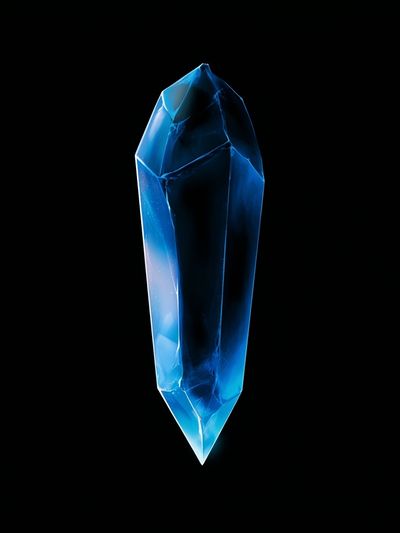 Blue Crystal Abstract Poster.