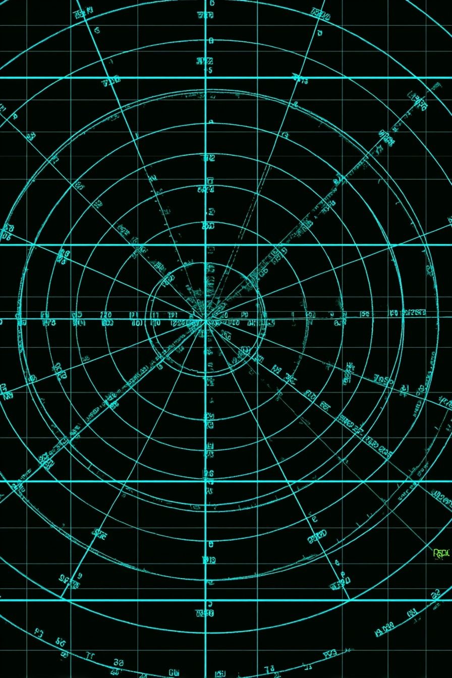 Celestial Radar Grid Poster. poster — abstract art
