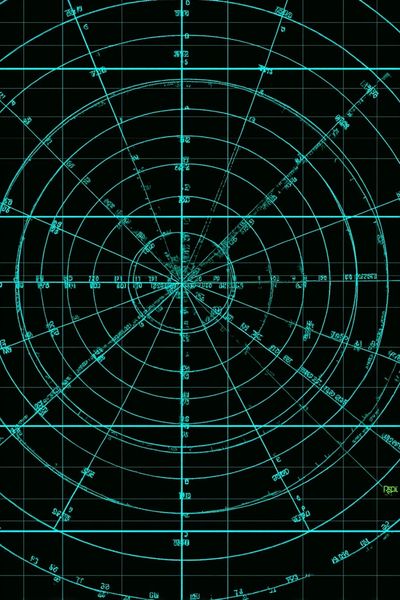 Celestial Radar Grid Poster.