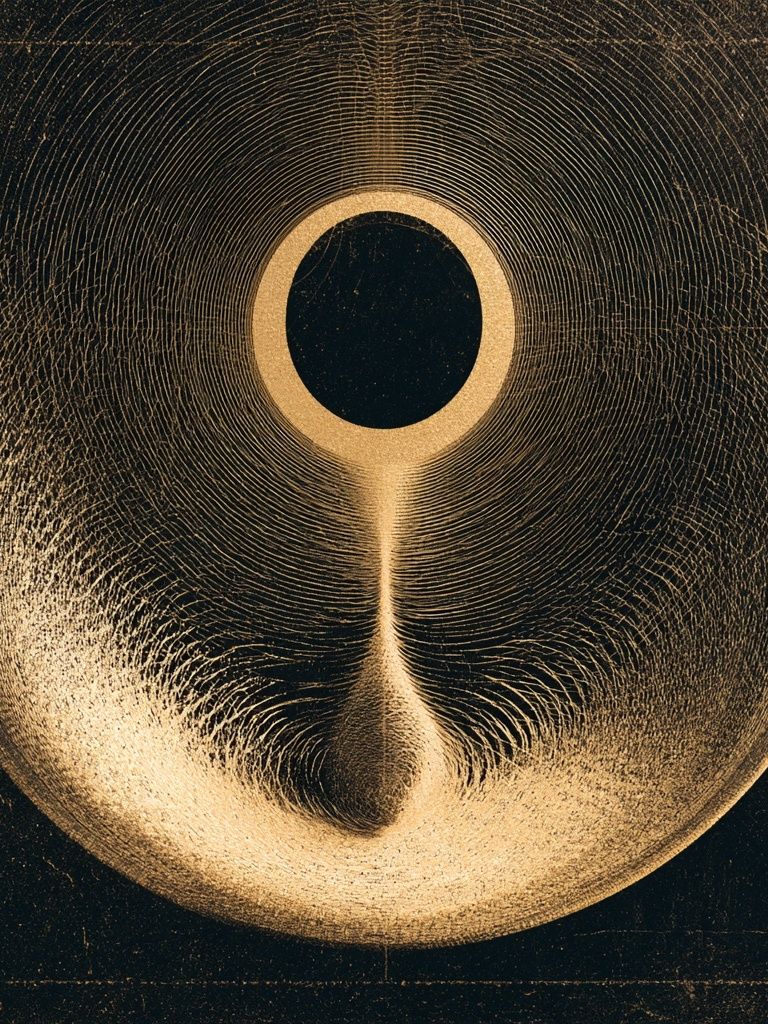 Golden Eclipse Abstract Poster. poster detail