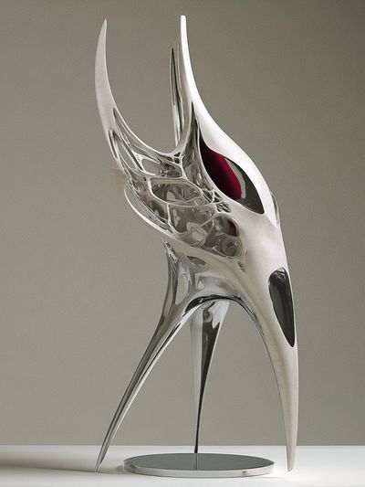 Abstract Chrome Sculpture Poster. poster