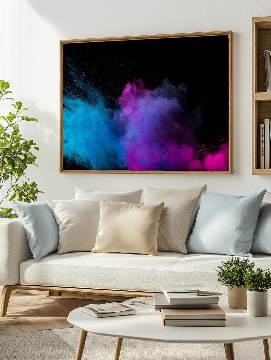 Free gradient color splash photo. — room view 2
