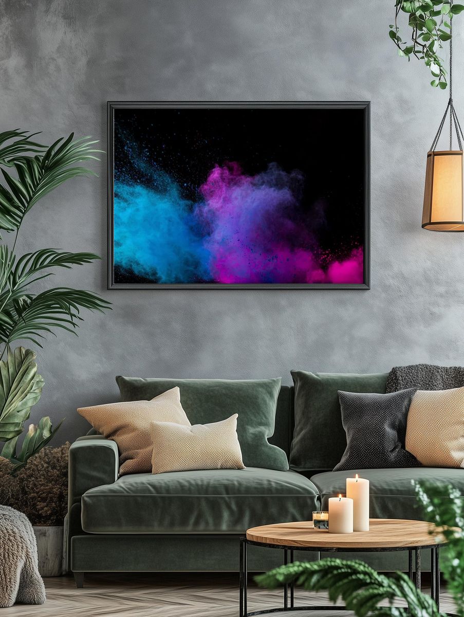 Free gradient color splash photo. — room view 4