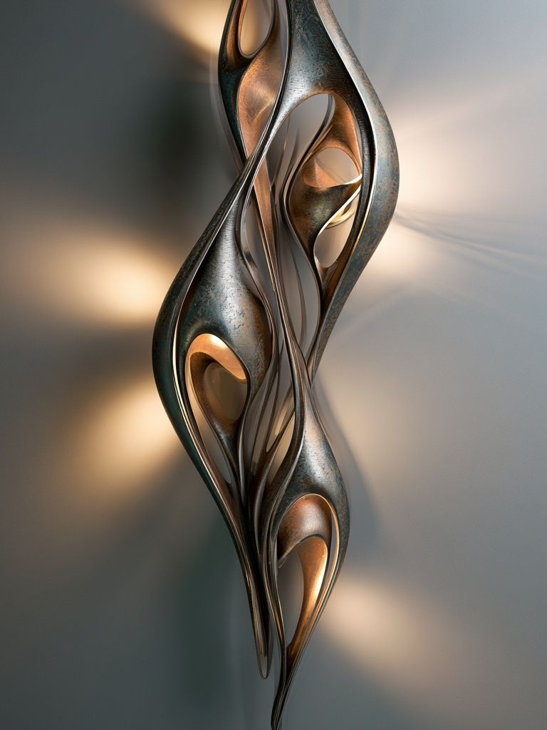 Sculptural Abstract Light Poster. poster — abstract art
