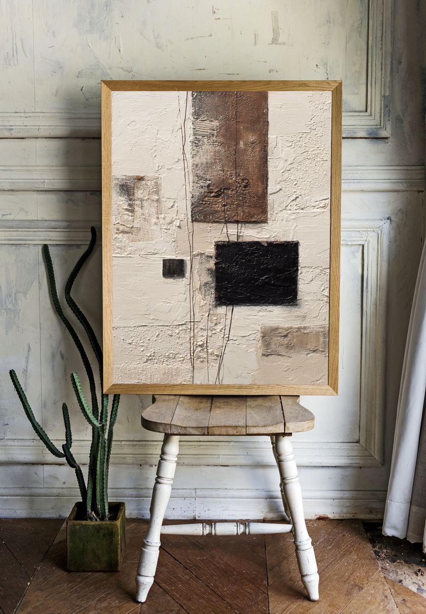 Textured Neutral Abstract Poster. room preview