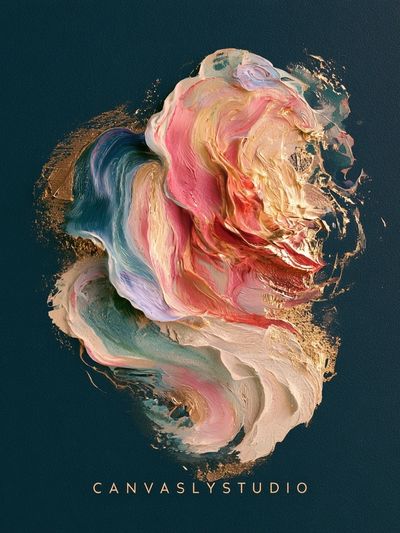 Abstract Pastel Swirl Poster. poster
