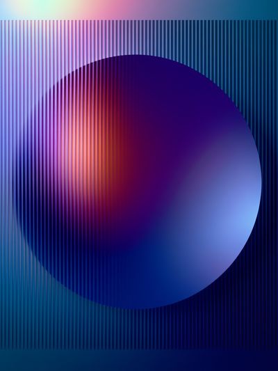 Neon Orb Abstract Poster.