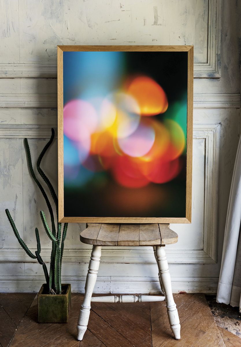 Colorful Bokeh Abstract Poster. room preview