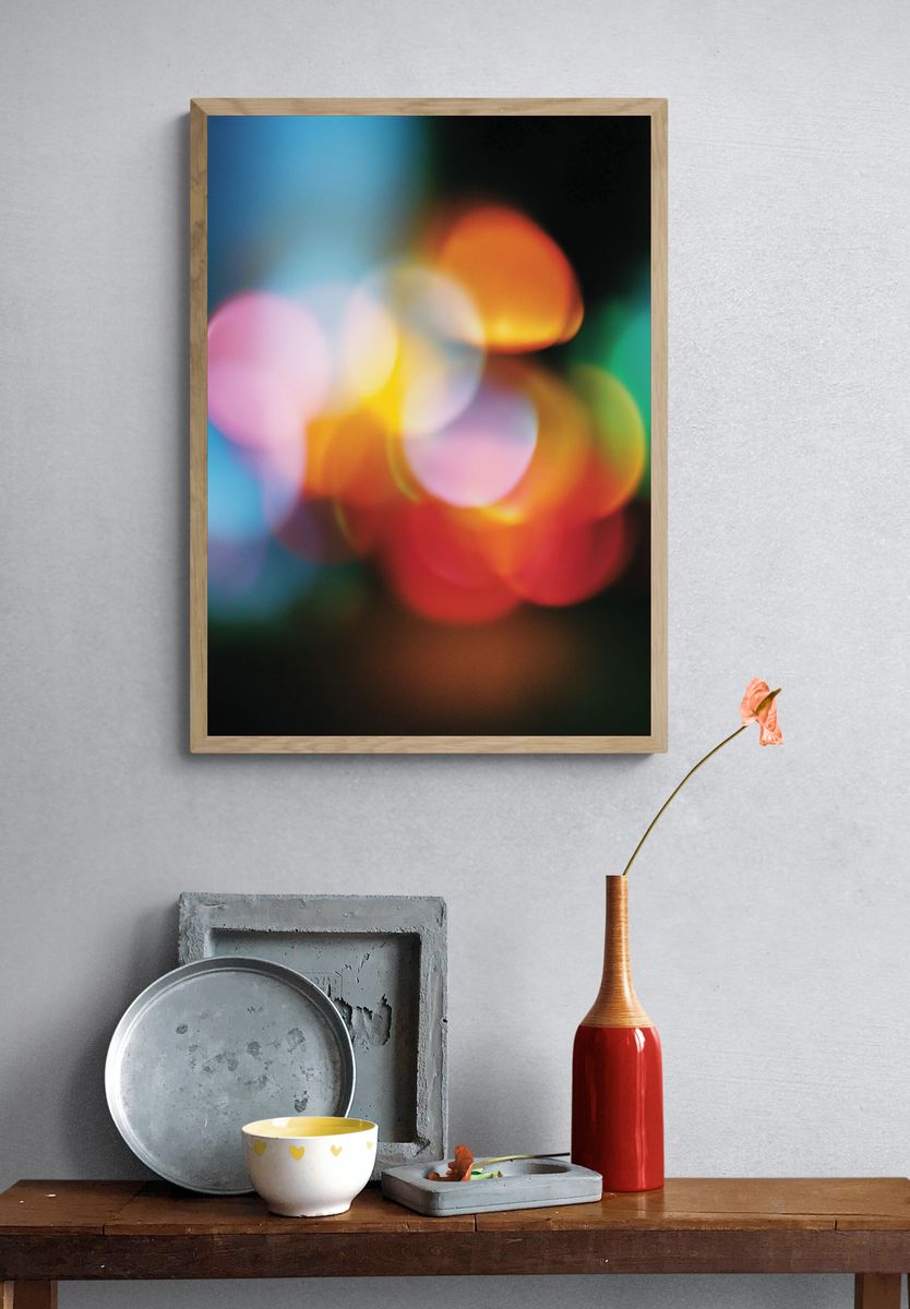 Colorful Bokeh Abstract Poster. — room view 3