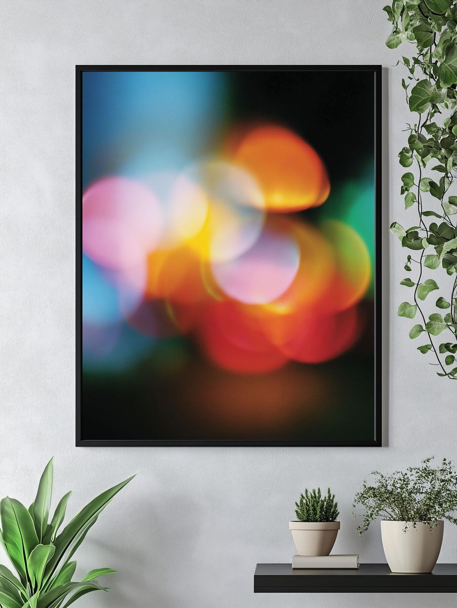Colorful Bokeh Abstract Poster. — room view 4
