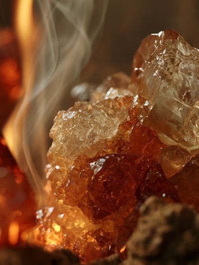Amber Crystal Abstract Poster.