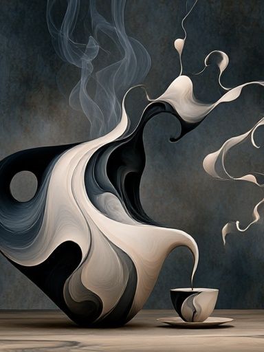 Smoke Abstract Sculpture Poster. poster — abstract art