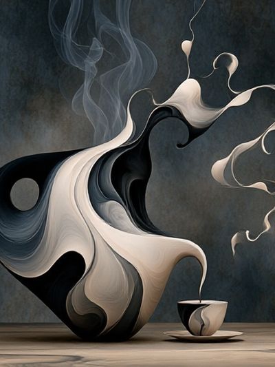 Smoke Abstract Sculpture Poster.