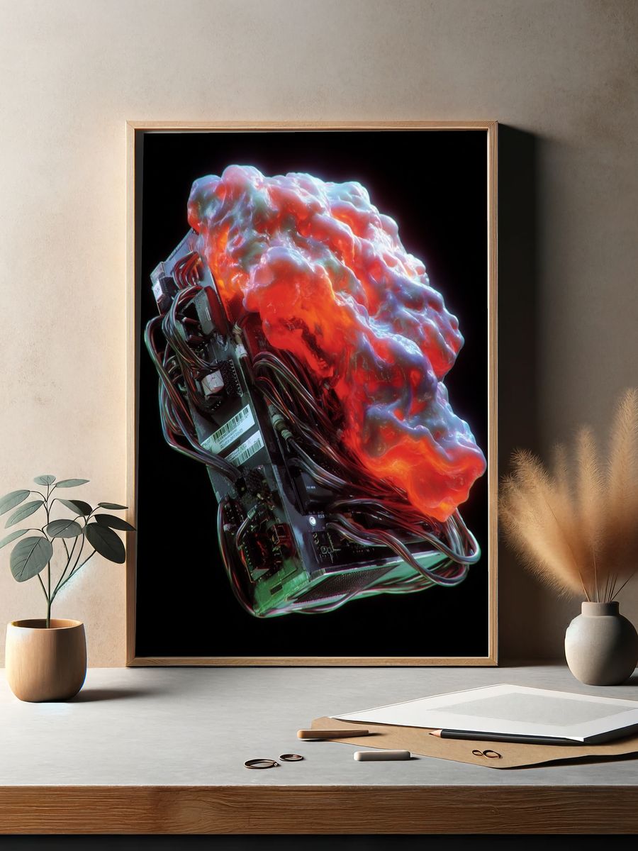Cybernetic Core Abstract Poster. — room view 2