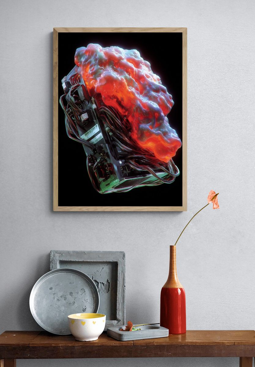 Cybernetic Core Abstract Poster. — room view 3