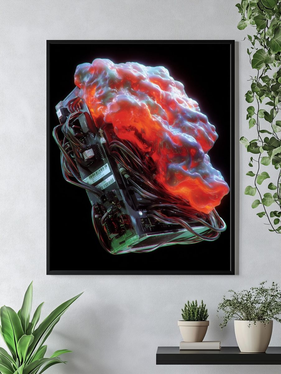 Cybernetic Core Abstract Poster. — room view 4