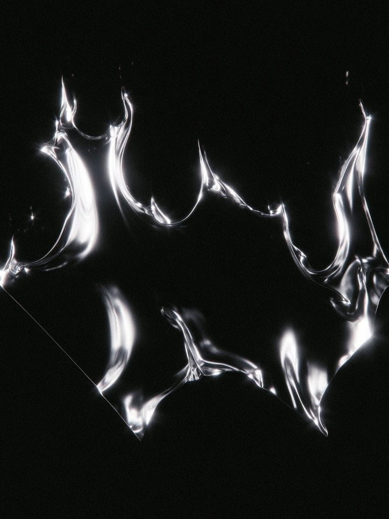 Silver Liquid Abstract Poster. poster detail