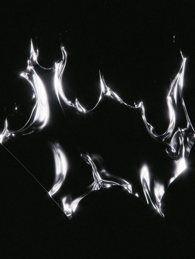 Silver Liquid Abstract Poster. poster