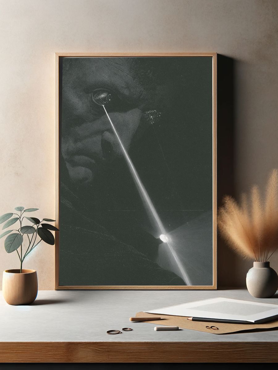 Moonbeam Abstract Print. — room view 2