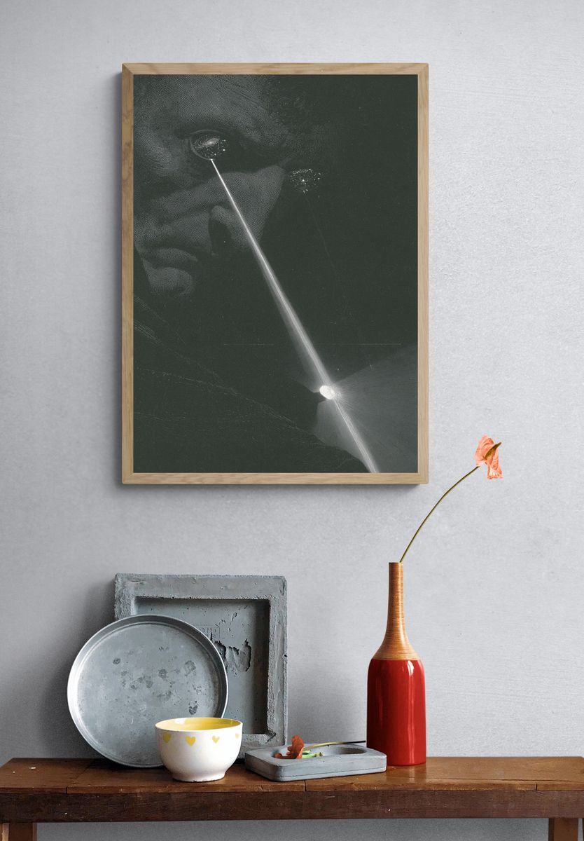 Moonbeam Abstract Print. — room view 3