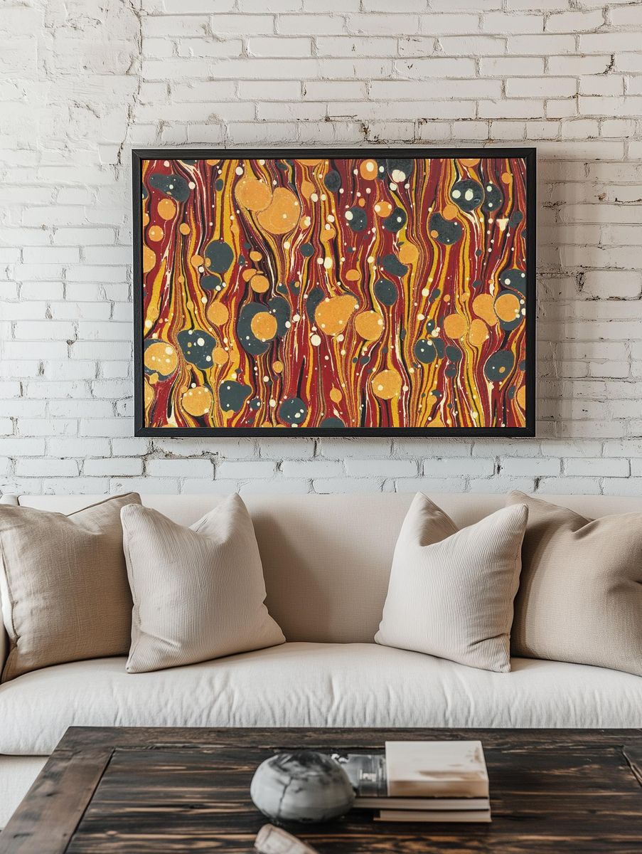 Vintage abstract pattern background. Remixed room preview