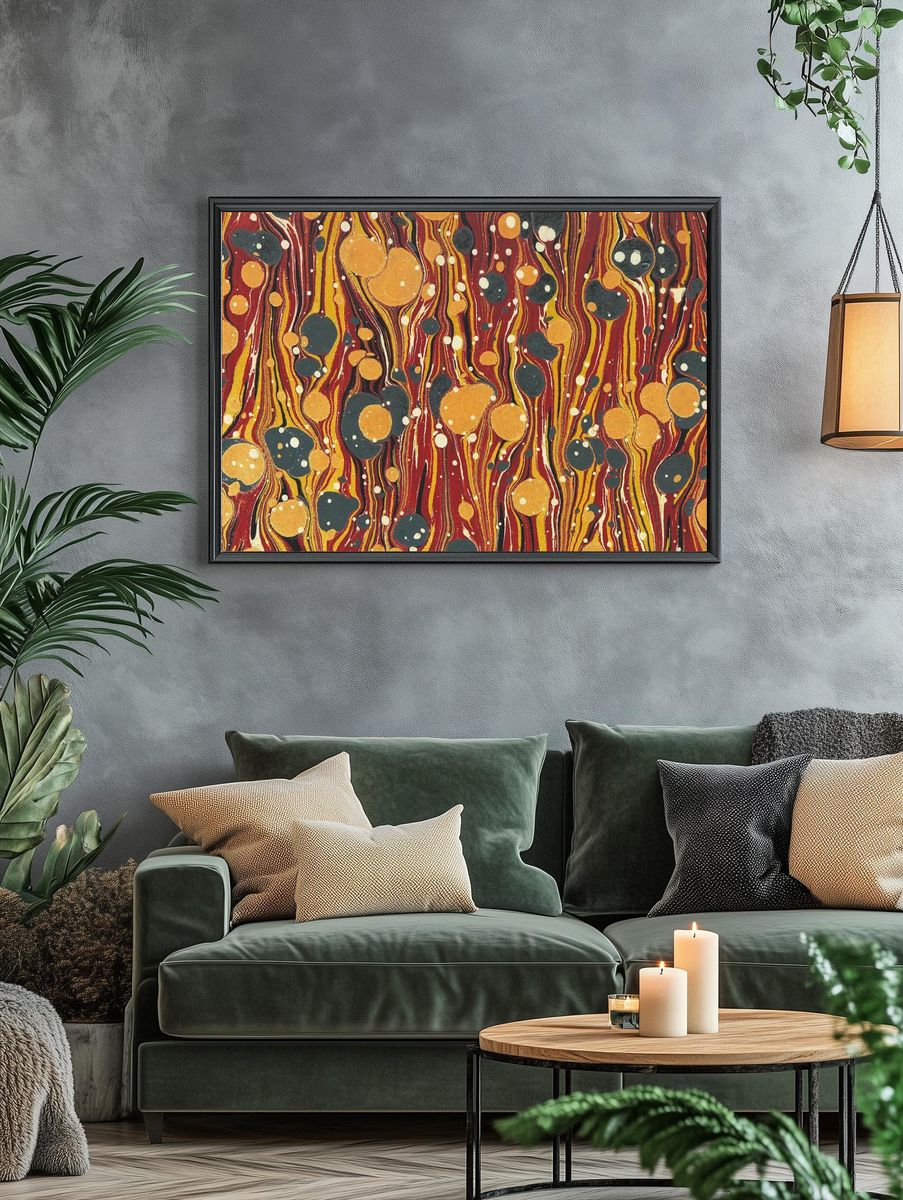 Vintage abstract pattern background. Remixed. — room view 4