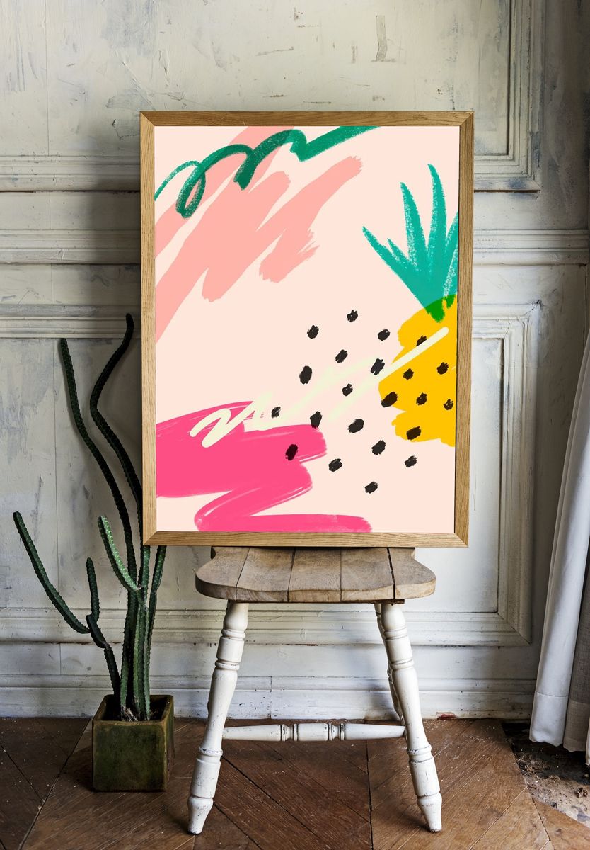 Mossy Triangle Light Poster. room preview