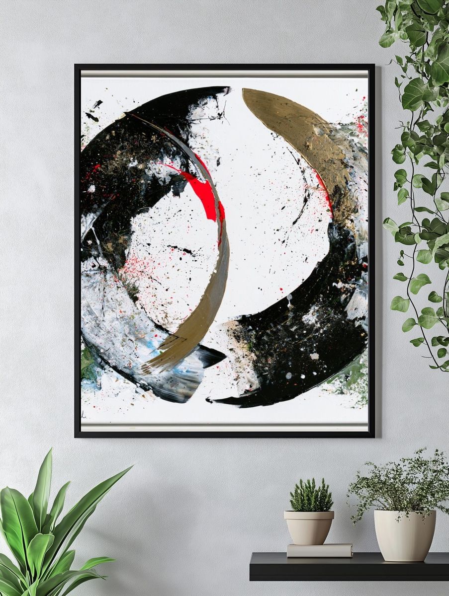 Abstract Brushstroke Poster. — room view 4