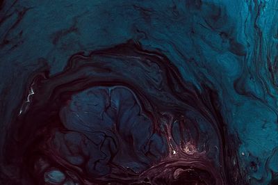 Abstract grunge blue watercolor patterned. poster print