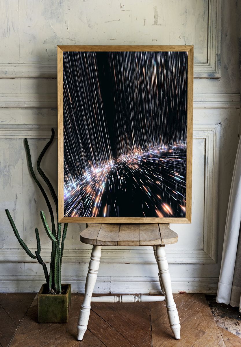 Light Speed Abstract Poster. — room view 1