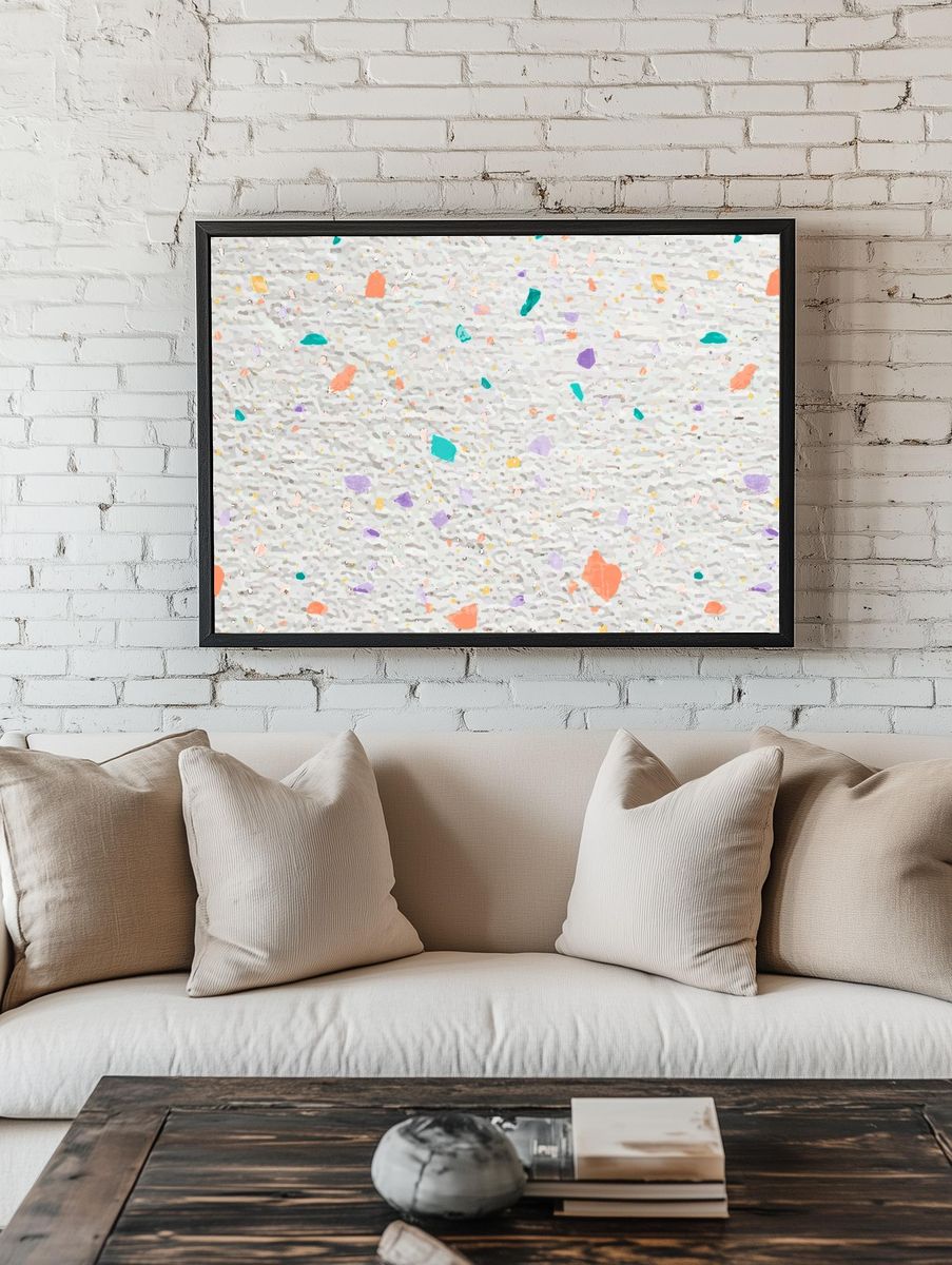 Neon Abstract Bloom Poster. room preview
