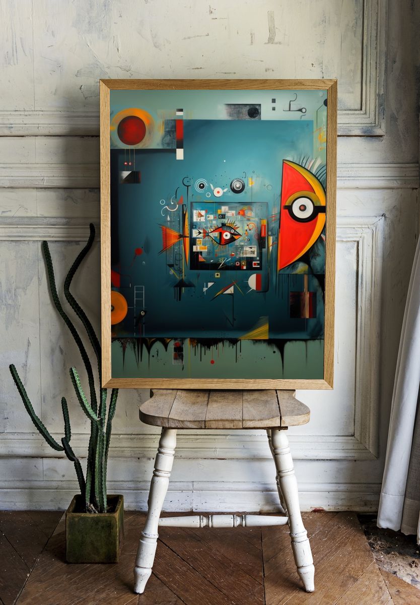 Geometric Eye Abstract Poster. room preview