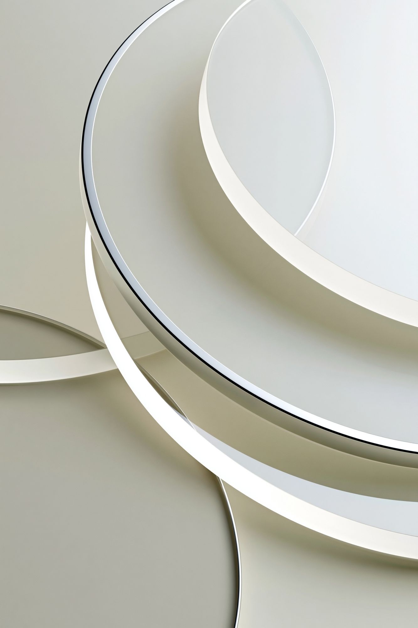 Soft Overlapping Circles Abstract Poster. poster — abstract art