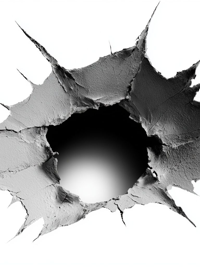 Cracked Wall Hole Abstract Poster. poster — abstract art