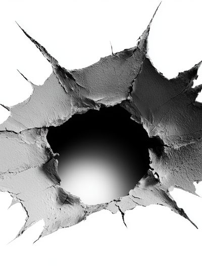 Cracked Wall Hole Abstract Poster.