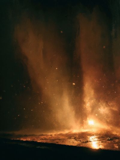 Molten Ember Abstract Poster.