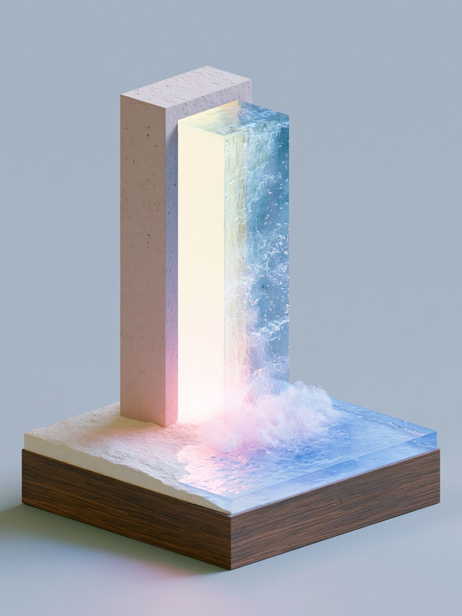 Icy Light Abstract Poster. poster — abstract art