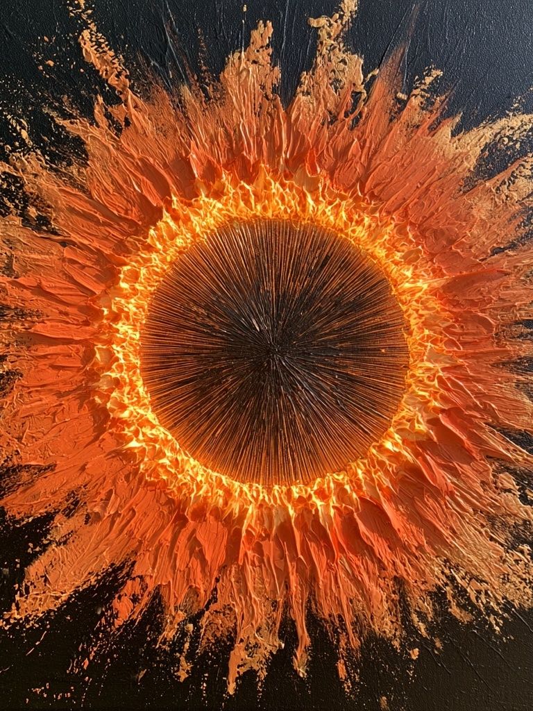 Solar Burst Abstract Poster. poster — abstract art