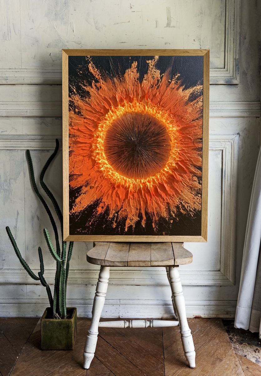 Solar Burst Abstract Poster. room preview