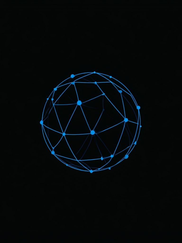 Neon Network Sphere Poster. poster detail