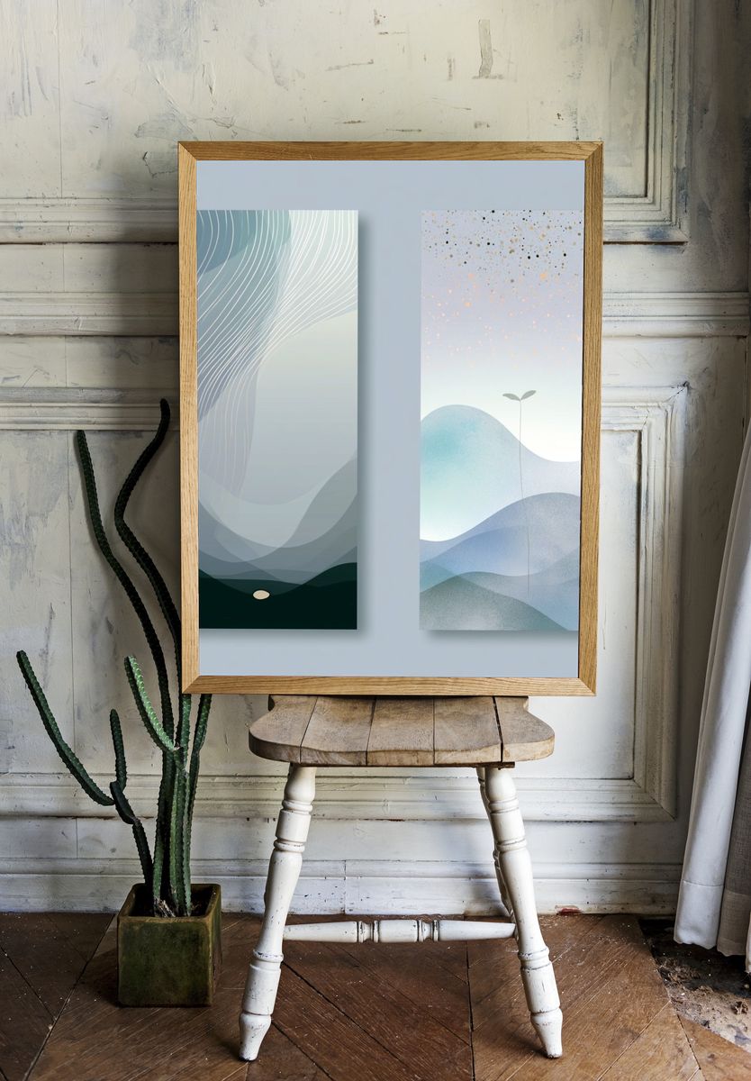 Dreamy Abstract Landscape Poster. room preview