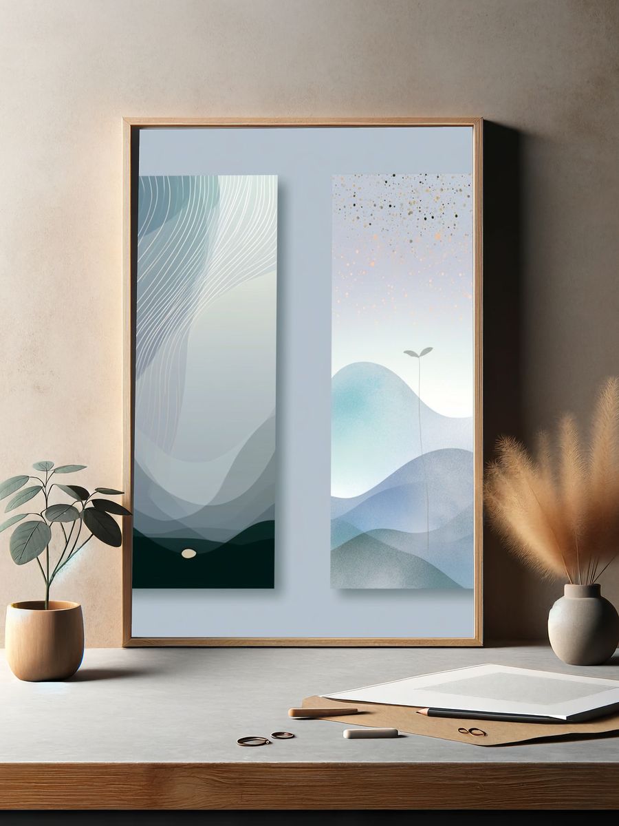 Dreamy Abstract Landscape Poster. — room view 2