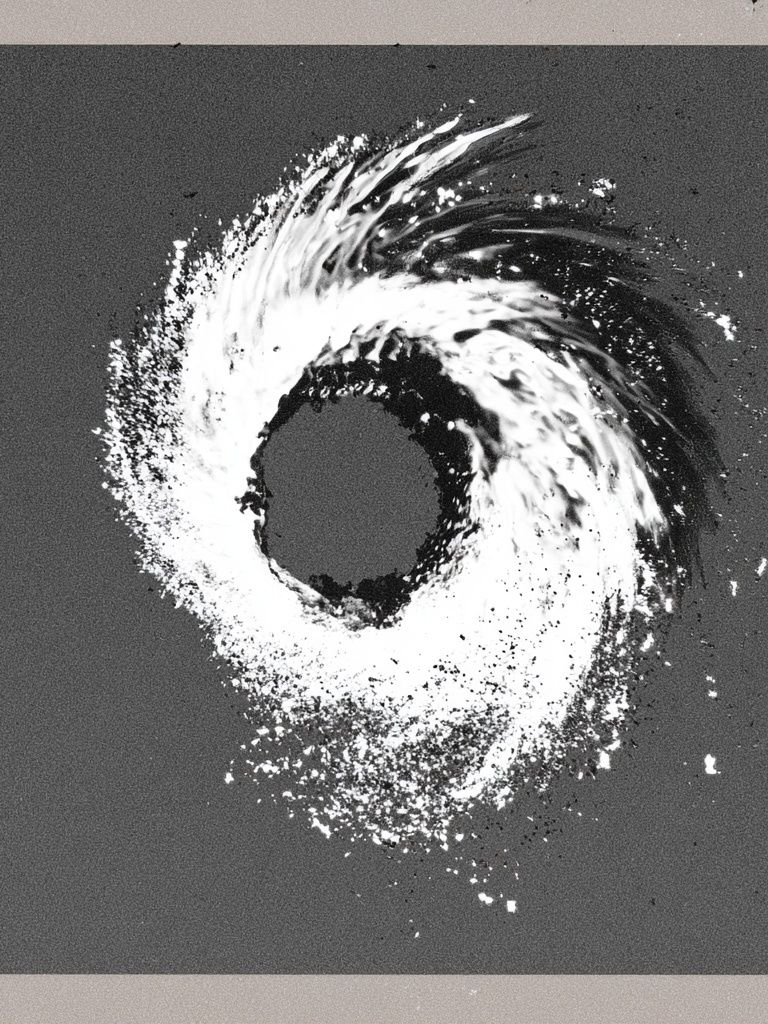 Monochrome Spiral Abstract Poster. poster detail