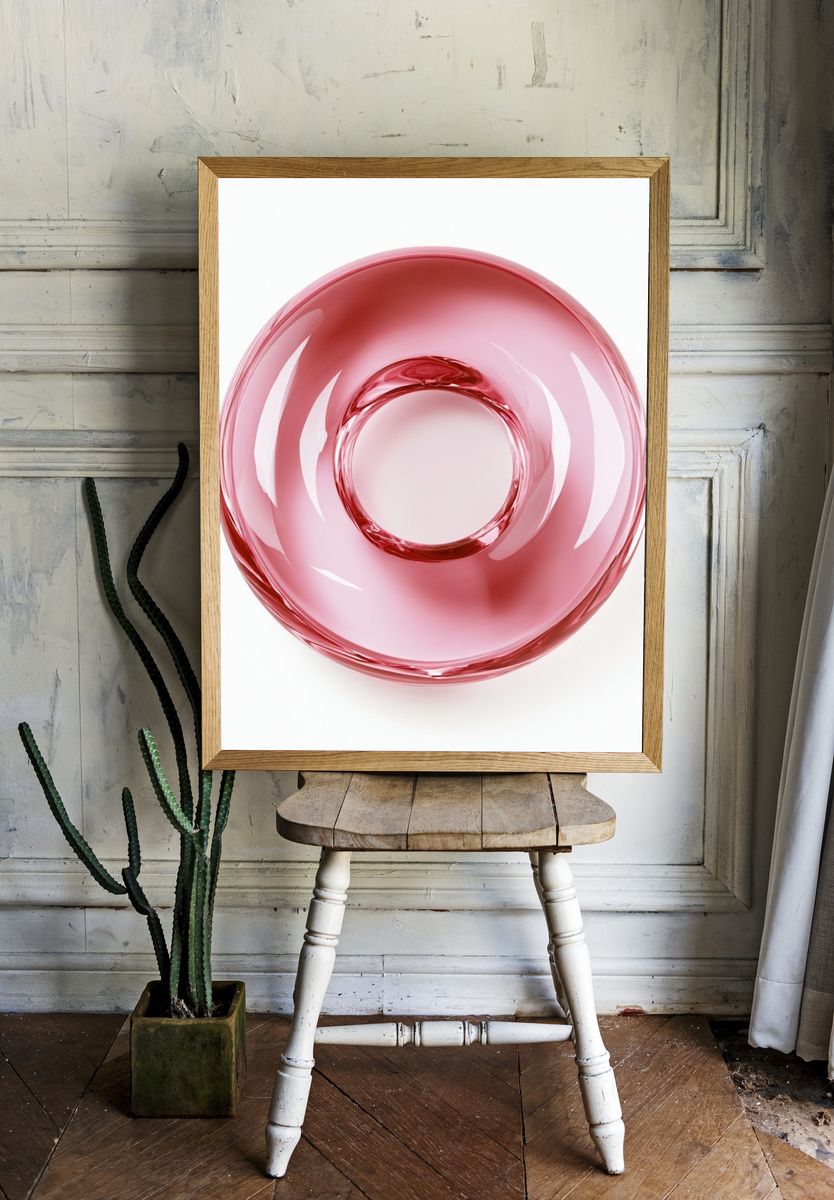 Pink Glass Orb Abstract Poster. room preview