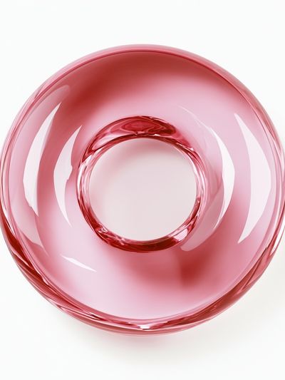 Pink Glass Orb Abstract Poster. poster