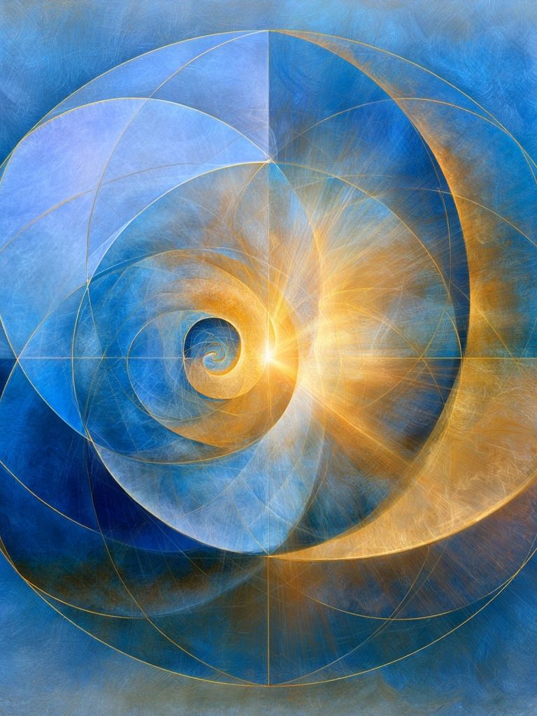 Golden Spiral Abstract Poster. poster detail