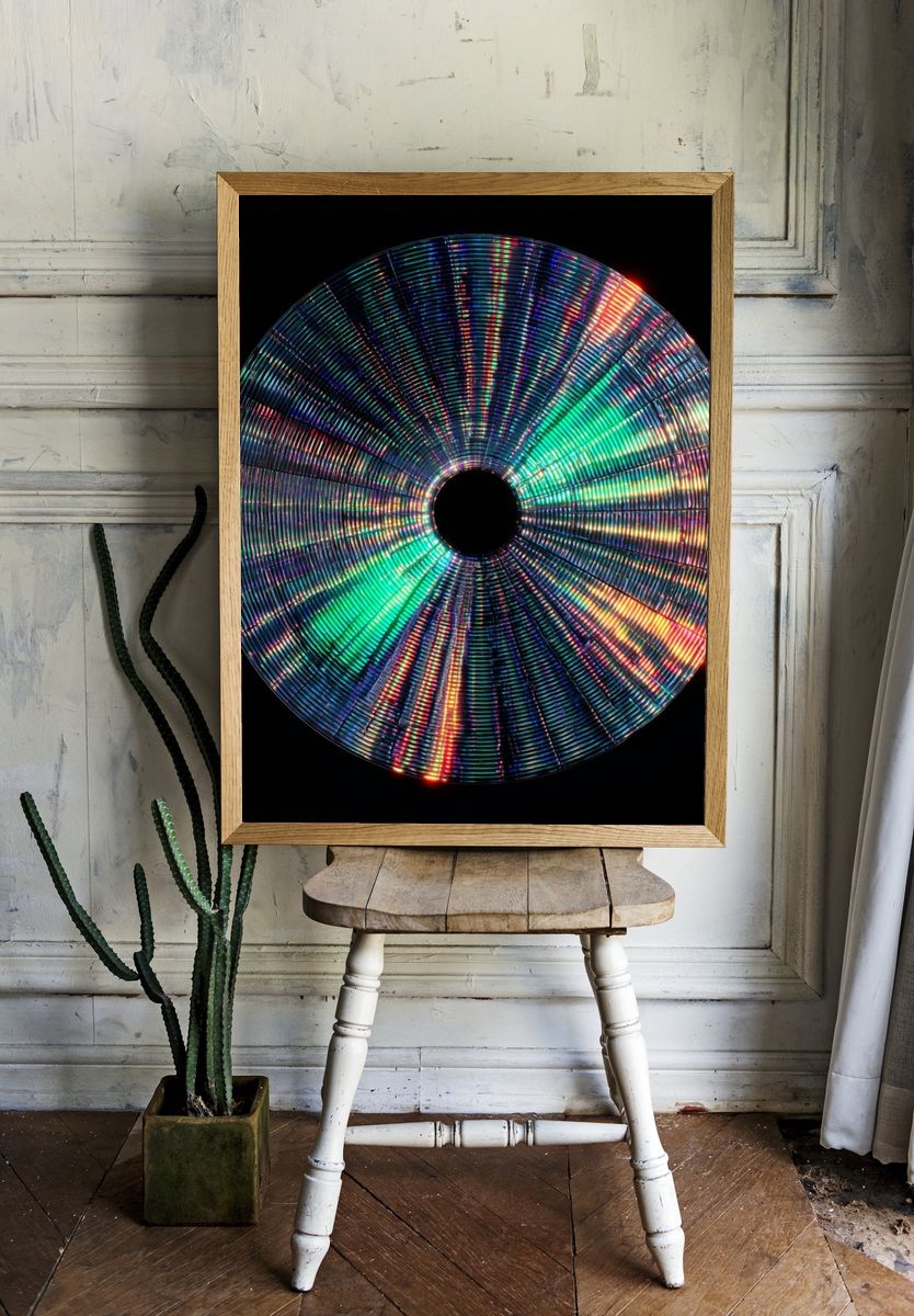 Prismatic Disc Abstract Poster. — room view 1