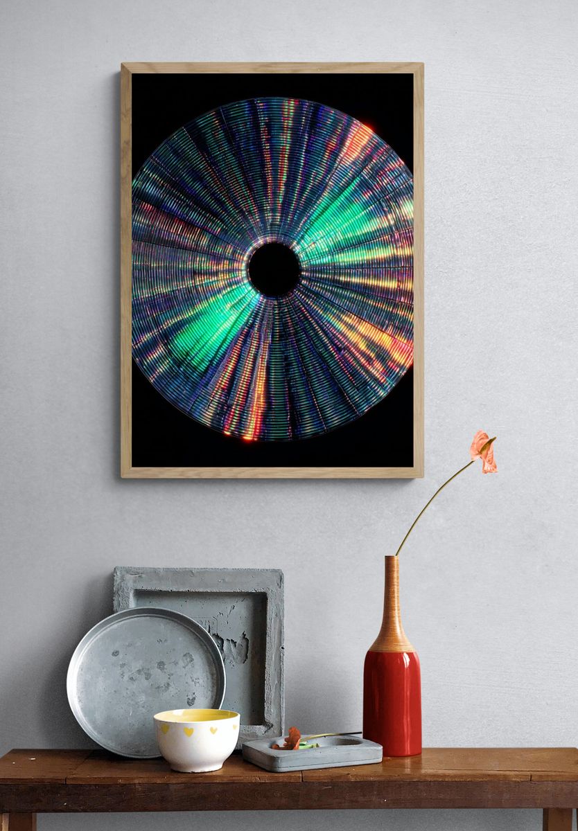Prismatic Disc Abstract Poster. — room view 3