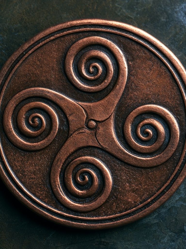 Triskelion Spiral Symbol Print. poster detail